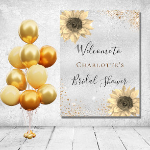 Affiche Bienvenue aux tournesols de la douche de mariée ar