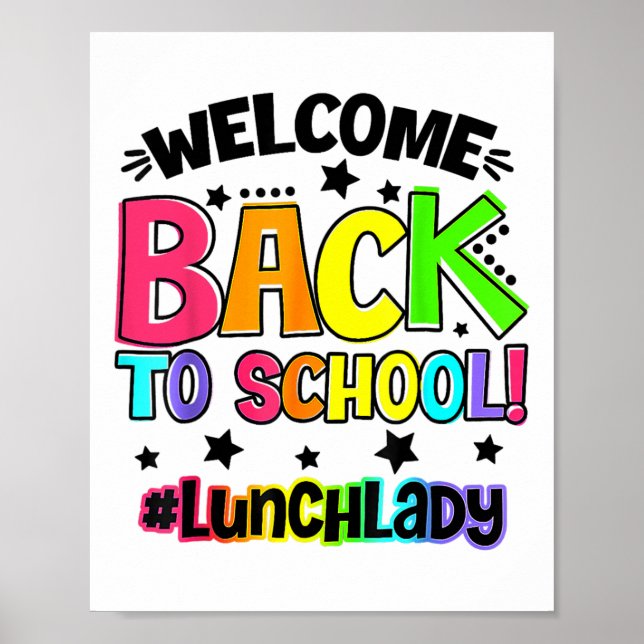 Affiche Bienvenue Ck à l'école Cantine Dame Enseignante Ca (Devant)