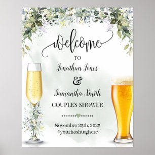 Affiche Bienvenue dans Eucalyptus succulent bulles et bras