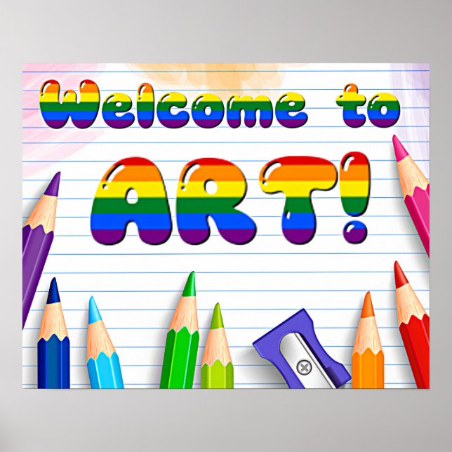 Affiche Bienvenue dans la salle d'art (Devant)