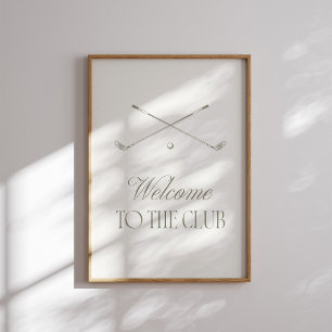 Affiche Bienvenue dans le Club d'Art Mural de Golf Vintage