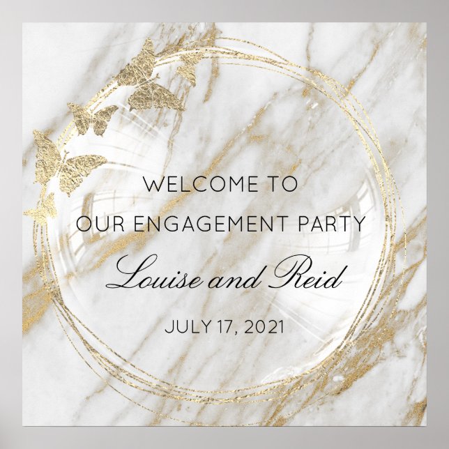 Affiche Bienvenue dans le marbre doré de l'engagement de m (Devant)