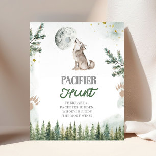 Affiche Bienvenue dans le Pack Forest Wolf Pacifier Hunt