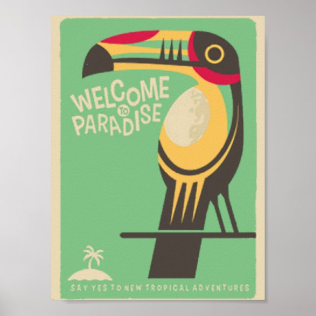 Affiche Bienvenue dans le paradis vintage (Devant)