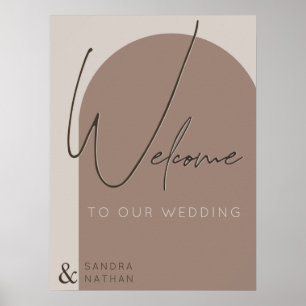 Affiche Bienvenue dans notre café mariage
