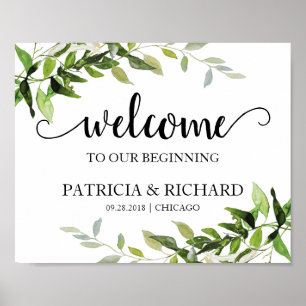 Affiche Bienvenue dans notre élégante cérémonie de mariage