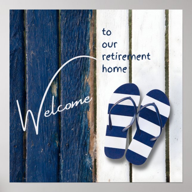 Affiche Bienvenue dans notre maison de retraite sur le thè (Devant)