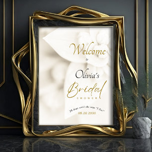 Affiche Bienvenue de la Fête des mariées de script en fleu