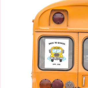 Affiche Bienvenue de retour au conducteur d'autobus scolai