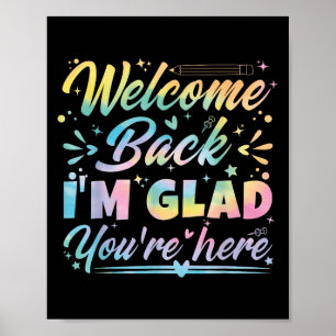 Affiche Bienvenue de retour Je suis heureux que vous soyez