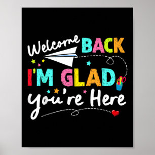 Affiche Bienvenue De Retour Je Suis Heureux Que Vous Soyez