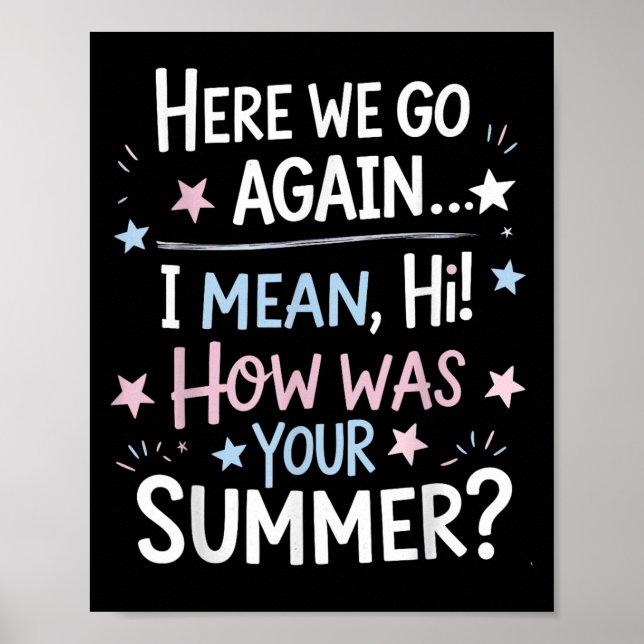 Affiche Bienvenue De Retour Je Suis Heureux Que Vous Soyez (Devant)