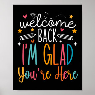 Affiche Bienvenue De Retour Je Suis Heureux Que Vous Soyez
