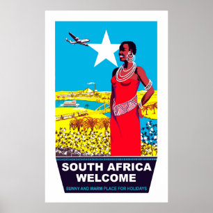 Affiche Bienvenue en Afrique du Sud