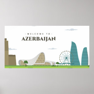 Affiche Bienvenue en Azerbaïdjan