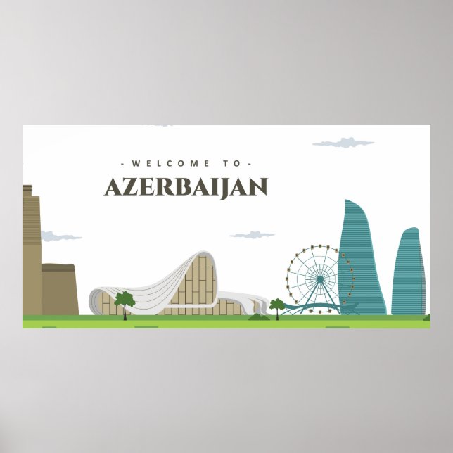 Affiche Bienvenue en Azerbaïdjan (Devant)