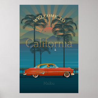 Affiche Bienvenue en Californie