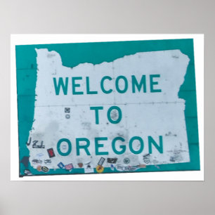 Affiche Bienvenue en Oregon