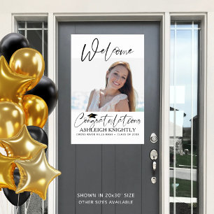 Affiche Bienvenue Félicitations à la fin de l'année Une ph