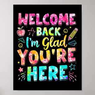 Affiche Bienvenue Im Glad Youre Ici Retour Au Thé Scolaire