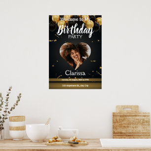 Affiche Bienvenue Invitation d'anniversaire modifiable