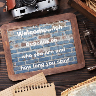 Affiche "bienvenue ...ish" drôle de signe de bienvenue