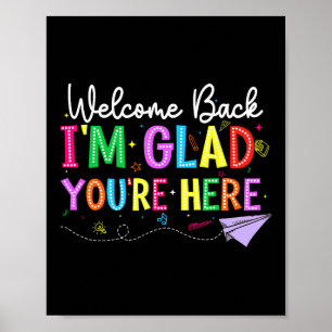 Affiche Bienvenue, je suis ravi que vous soyez ici, retour