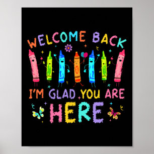 Affiche Bienvenue, je suis ravi que vous soyez là, retour