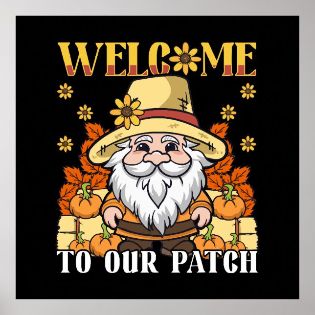 Affiche Bienvenue le jour de Thanksgiving dans notre Patch (Devant)