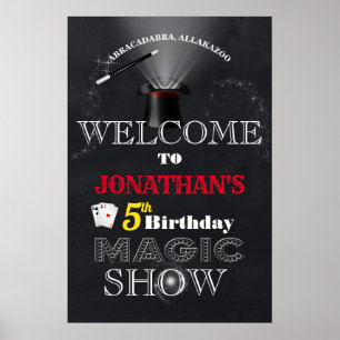 Affiche Bienvenue Magie Show Anniversaire