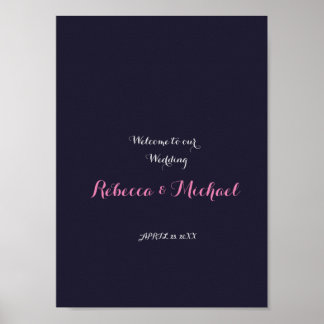 Affiche Bienvenue Mariage Cherry Blossom