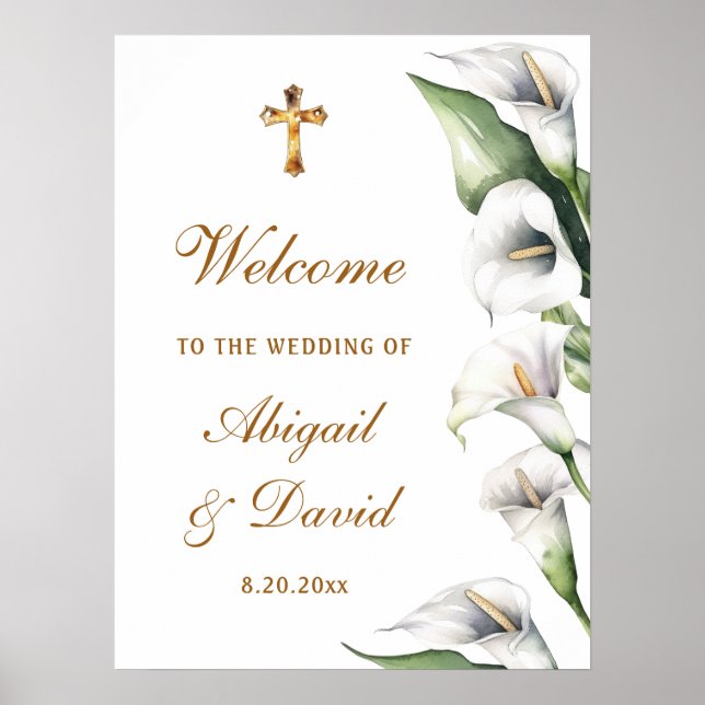 Affiche Bienvenue Mariage Religieux Callas (Devant)
