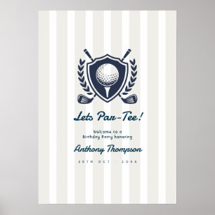 Affiche Bienvenue Navy & Cloud Dancer Préparatoire Golf An