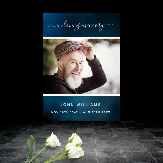 Affiche Bienvenue photo de ciel bleu funéraire mémorial (Créateur téléchargé)