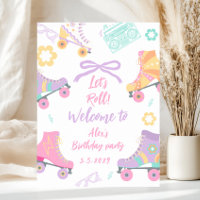 Bienvenue pour l'anniversaire de la fille de patin