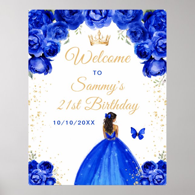Affiche Bienvenue pour l'anniversaire de la princesse à la (Devant)