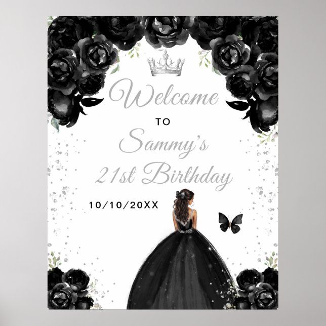 Affiche Bienvenue pour l'anniversaire de la princesse à la (Devant)