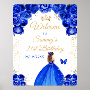 Affiche Bienvenue pour l'anniversaire de la princesse aux