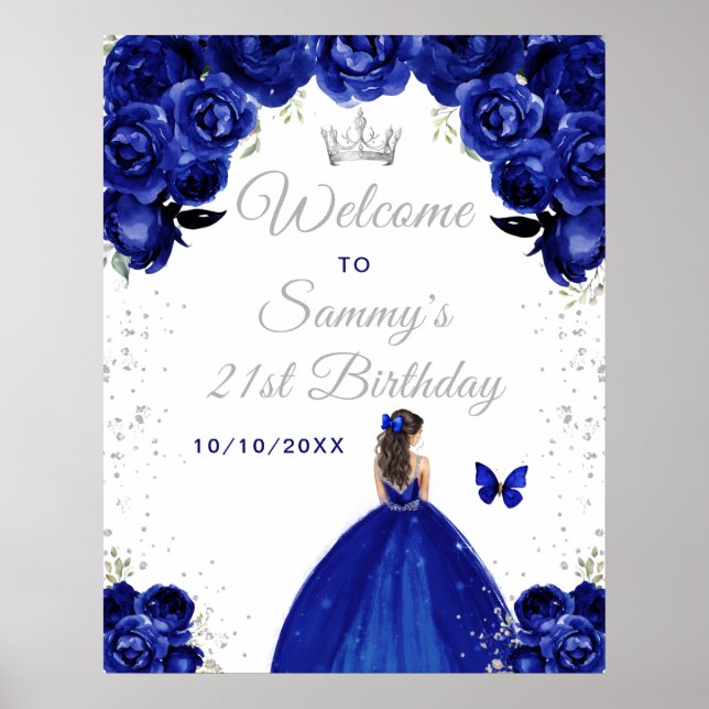 Affiche Bienvenue pour l'anniversaire de la princesse aux  (Devant)