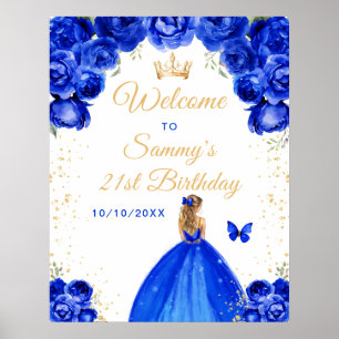 Affiche Bienvenue pour l'anniversaire de la princesse aux 