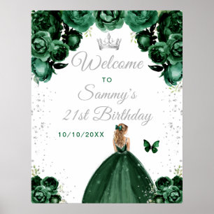 Affiche Bienvenue pour l'anniversaire de la princesse aux 