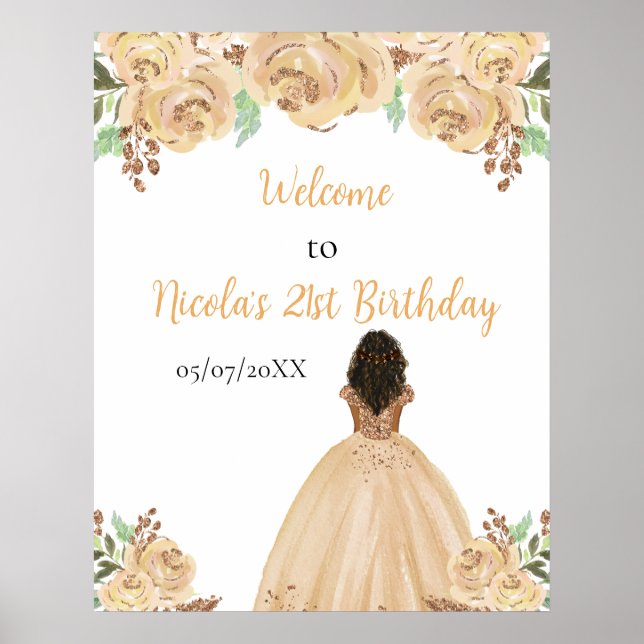 Affiche Bienvenue pour l'anniversaire de la Princesse Peac (Devant)