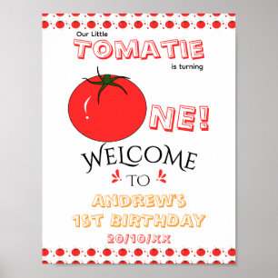 Affiche Bienvenue pour le 1er anniversaire de la Tomate Mi