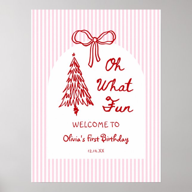 Affiche Bienvenue pour le 1er anniversaire de Oh What Fun  (Devant)