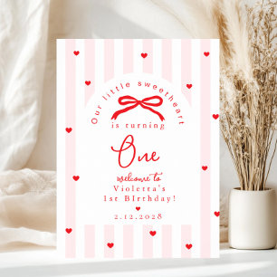 Affiche Bienvenue pour le 1er anniversaire de Sweetheart F