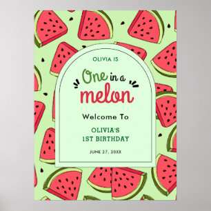 Affiche Bienvenue pour le 1er anniversaire Summer One in a
