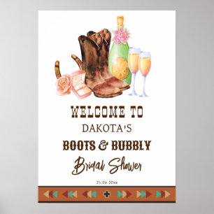 Affiche Bienvenue pour le brunch de cowgirl occidental ave