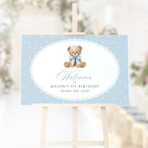 Affiche Bienvenue pour le premier anniversaire, Ours, Nœud