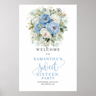 Affiche Bienvenue pour un Sweet Sixteen dans le style Boho