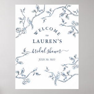 Affiche Bienvenue pour une baby shower sur le thème de la
